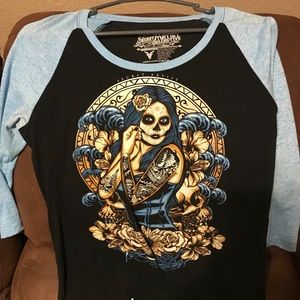 Buckle skull shirt